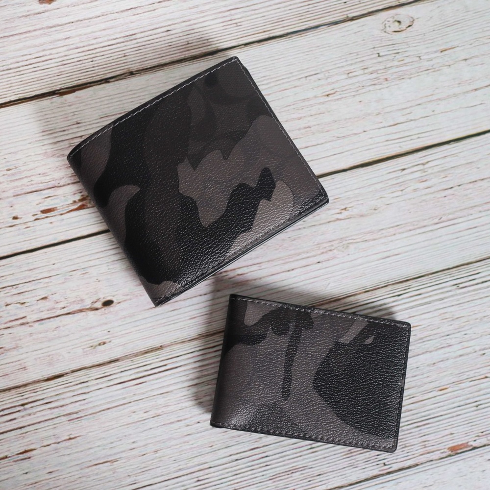 NWT Coach Men's Compact ID 3-In-1 Camo Wallet - Picture 4 of 8